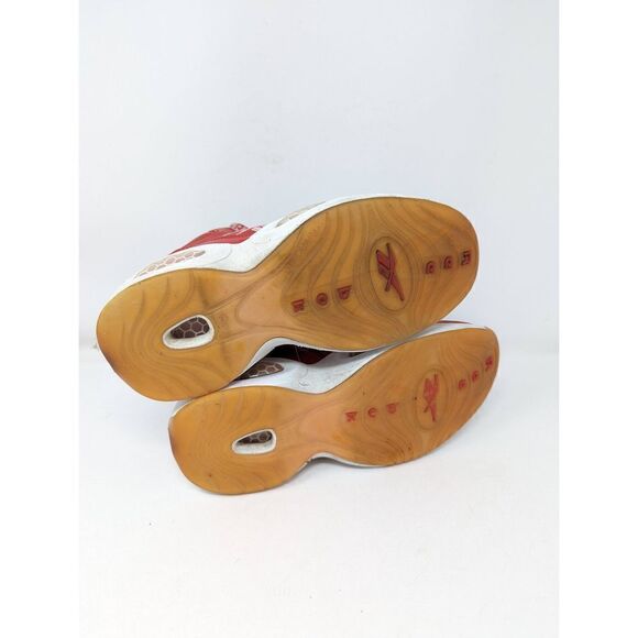 Reebok Question Mid Girls M44062 Scarlet Light Pink White - Picture 8 of 9